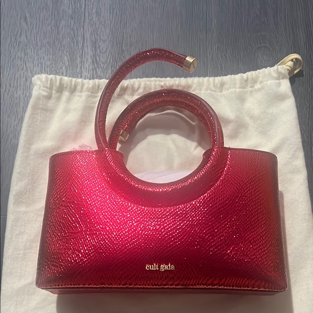 Cult Gaia Hot Pink Nika top handle bag - Picture 2 of 9